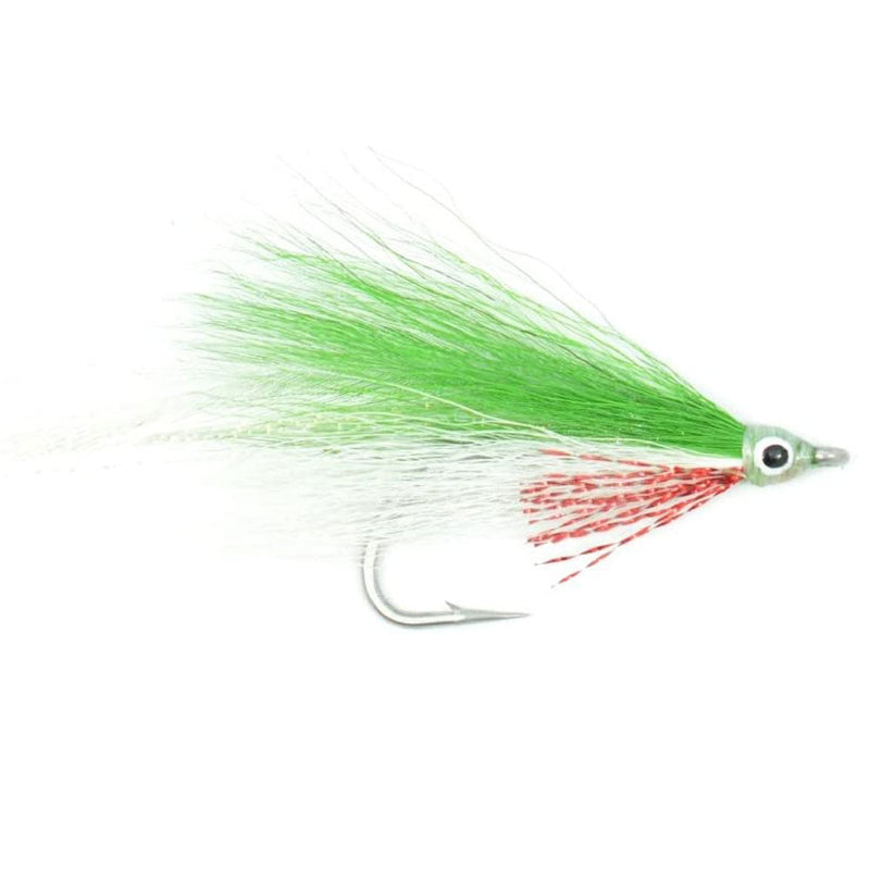 Load image into Gallery viewer, Lefty's Deceiver Saltwater Streamer Fly - Green/White - 4 Flies Hook Size 1/0
