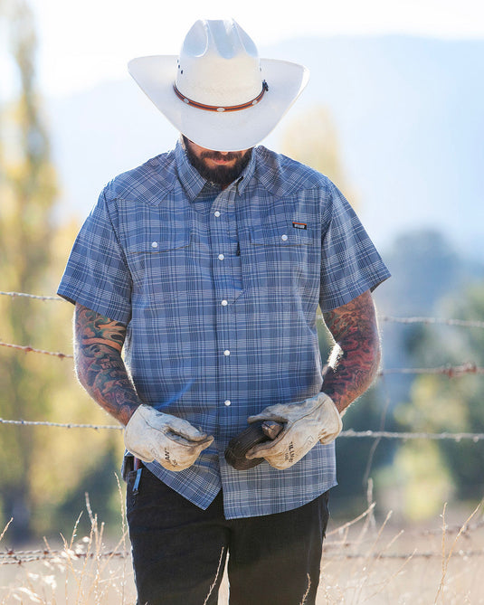 Deke SS Shirt - Dusty Royal