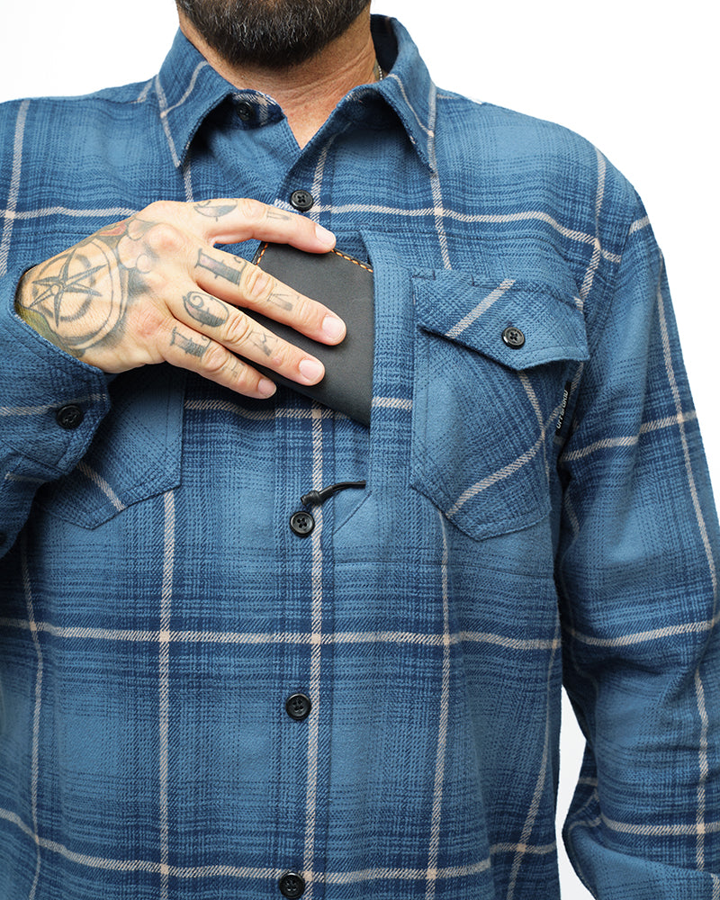 Load image into Gallery viewer, Destroyer Flannel - Pale Blue
