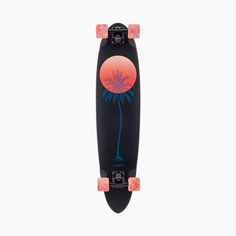 Load image into Gallery viewer, Landyachtz Dipper Black Palm Longboard Complete
