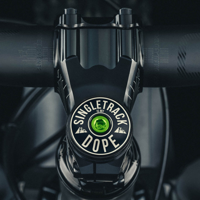 Load image into Gallery viewer, Singletrack Is My Dope Bicycle Headset Cap
