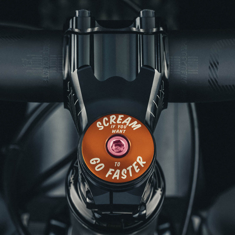 Load image into Gallery viewer, Scream If You Want to Go Faster - Bicycle Headset Cap
