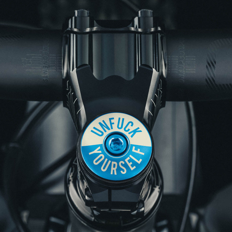 Load image into Gallery viewer, Unfuck Yourself Bicycle Headset Cap
