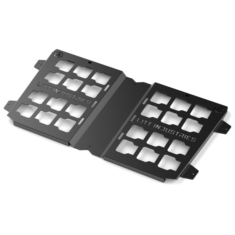 Load image into Gallery viewer, Litt Industries heavy duty milwaukee packout mount rzr general rgr driver and passenger side  toolbox mount  Polaris RZR General  aisi cold rolled carbon steel the best toolbox mounts
