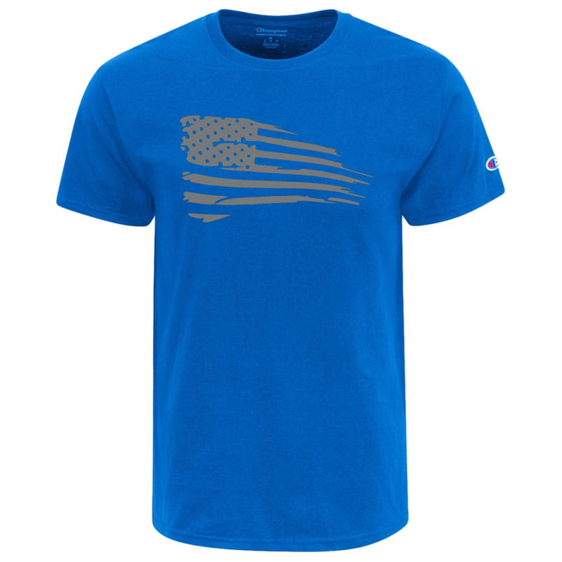 Load image into Gallery viewer, Distressed Flag Champion Adult Heritage Jersey Tee
