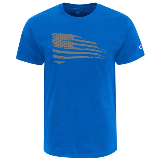 Distressed Flag Champion Adult Heritage Jersey Tee