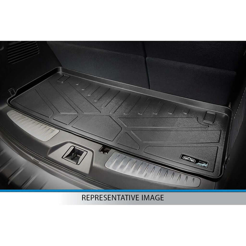 Load image into Gallery viewer, Smart Trim™ Custom Fit Floor Liners For 2019-2025 Subaru Ascent with 2nd Row Bench Seat and With Subwoofer in the Cargo Area
