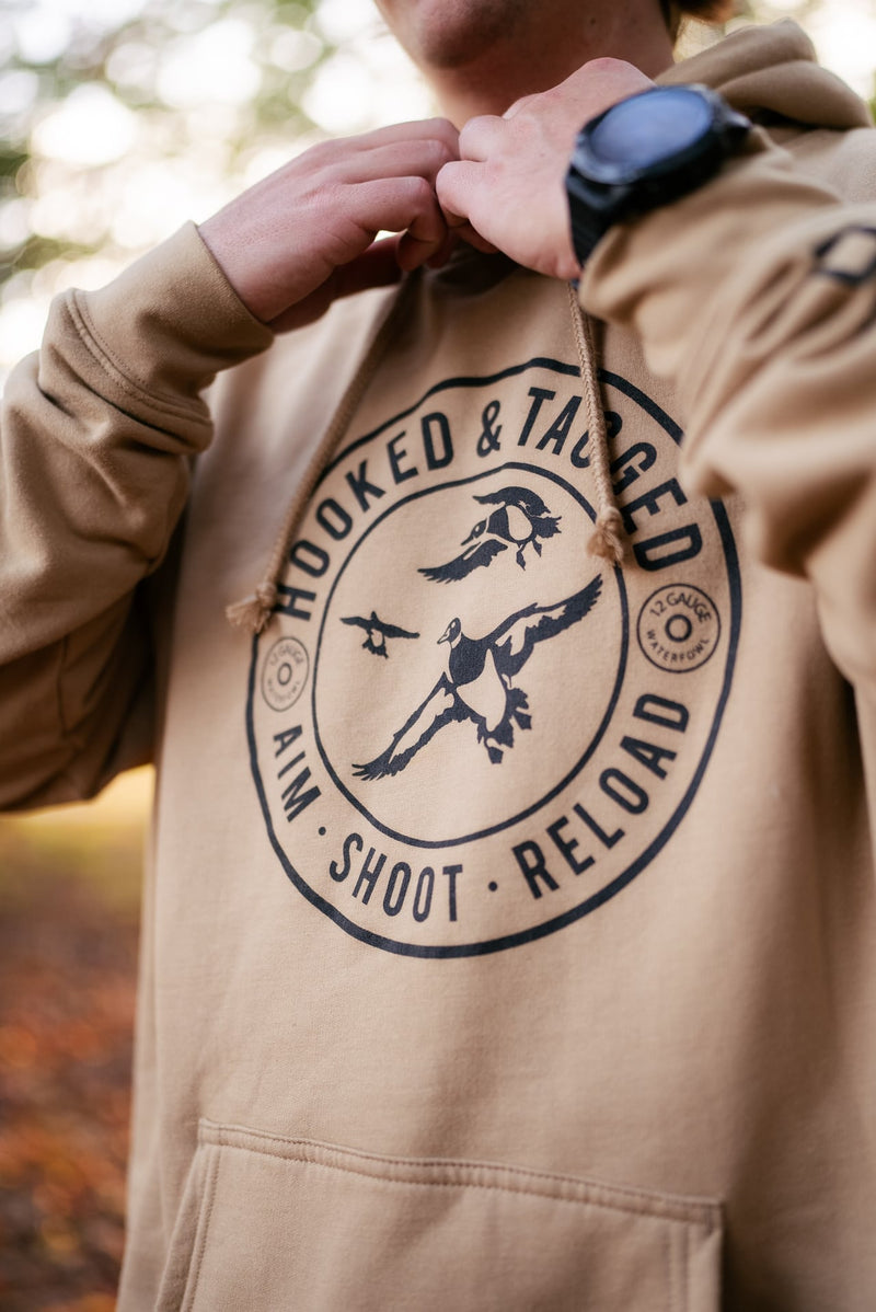 Load image into Gallery viewer, Aim. Shoot. Reload. Hoodie
