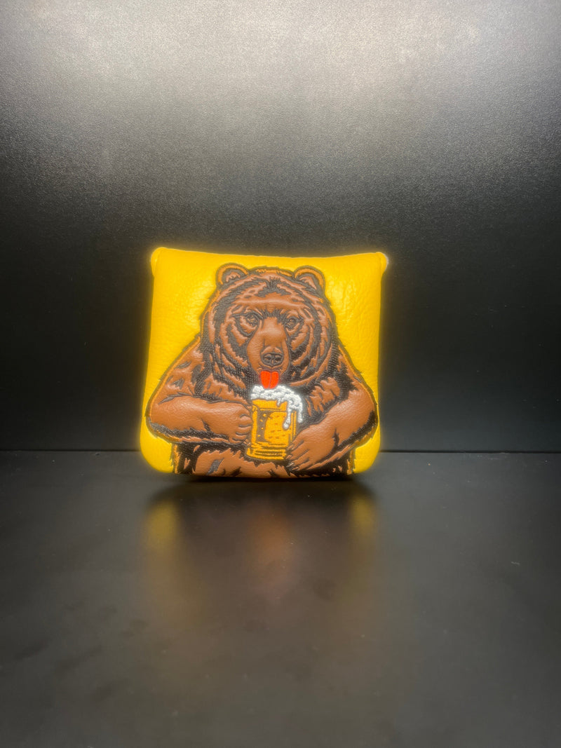 Load image into Gallery viewer, Beer Drinking Bear Headcover
