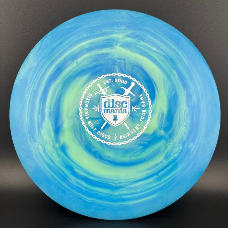 Load image into Gallery viewer, Swirly S-Line TD - Shield &amp; Swords Stamp

