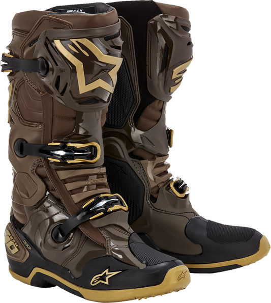 ALPINESTARS Limited Edition Squad '23 Tech 10 Boots - Brown/Gold - US 10 2010020-839-10