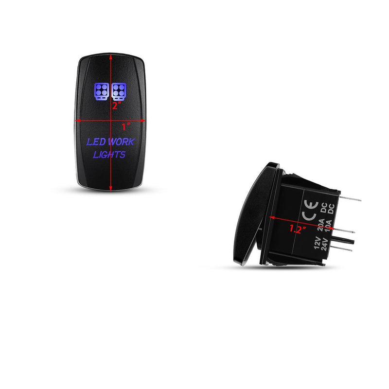 Load image into Gallery viewer, 5 Pin Laser On/Off switches 20A/12V 10A/24V Switch with Jumper Wires Set for Cars,Trucks,RVs
