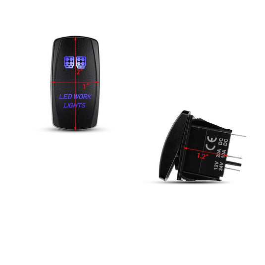 5 Pin Laser On/Off switches 20A/12V 10A/24V Switch with Jumper Wires Set for Cars,Trucks,RVs