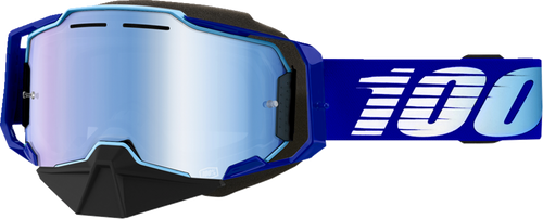 100% Armega Snow Goggles - Royal - Blue Mirror 50008-00004