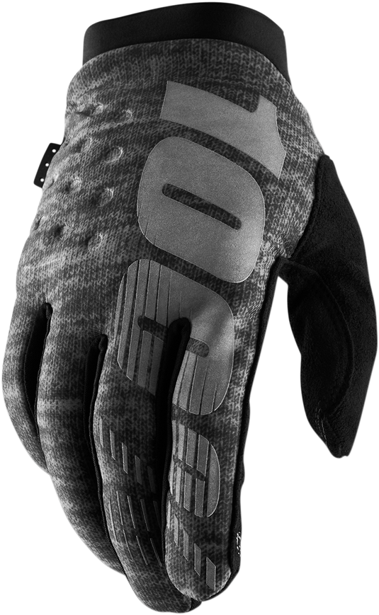 100% Brisker Gloves - Heather Gray - Small 10003-00020