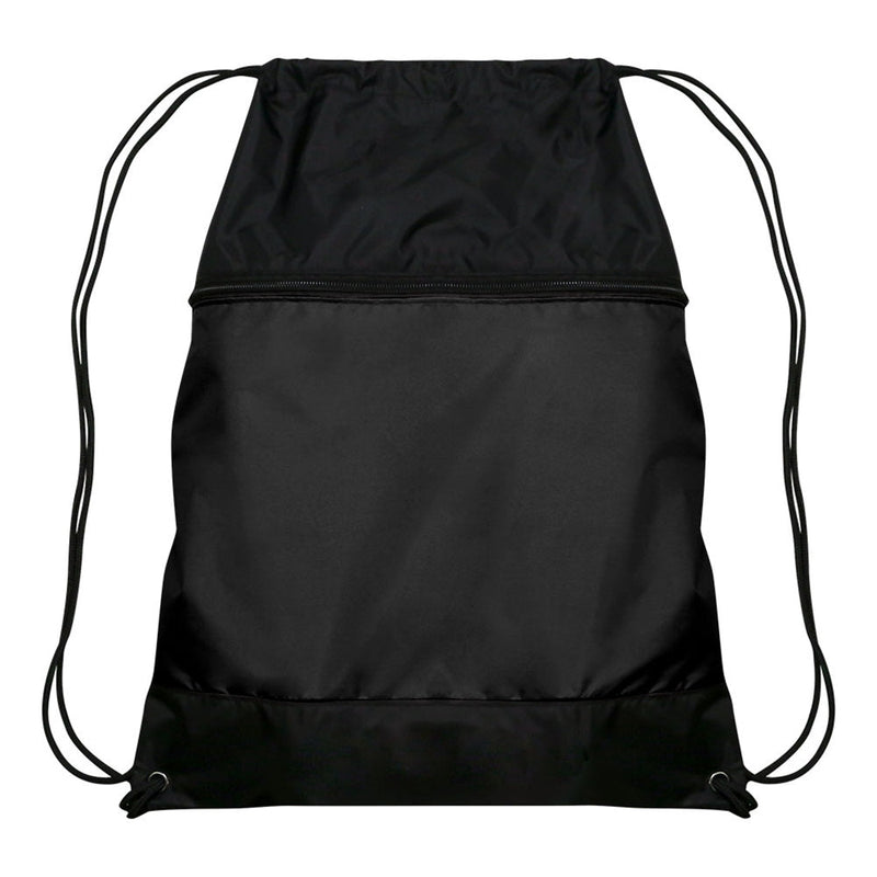 Load image into Gallery viewer, Drawstring Bag w/Zipper Pocket

