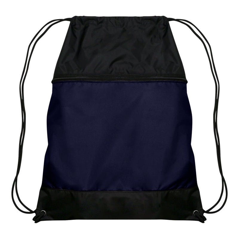 Load image into Gallery viewer, Drawstring Bag w/Zipper Pocket
