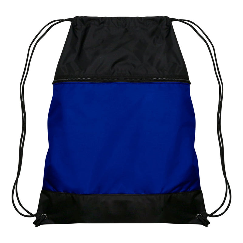 Load image into Gallery viewer, Drawstring Bag w/Zipper Pocket
