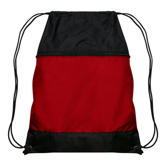 Drawstring Bag w/Zipper Pocket