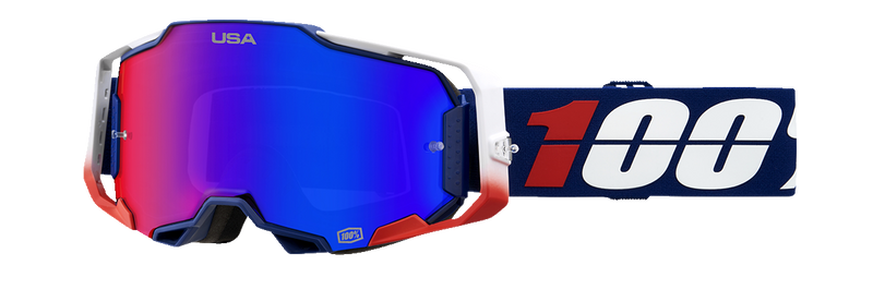 Load image into Gallery viewer, 100% Armega Goggles - MX of Nations - HiPER Red/Blue Mirror 50003-00008
