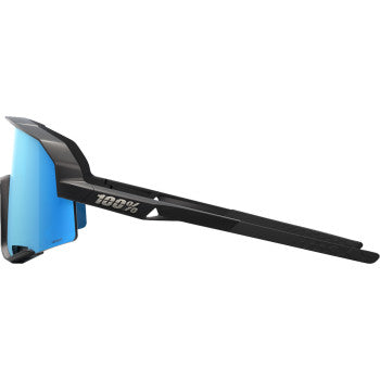 Load image into Gallery viewer, 100%  Slendale Sunglasses - Matte Black - HiPER Blue  60057-00003
