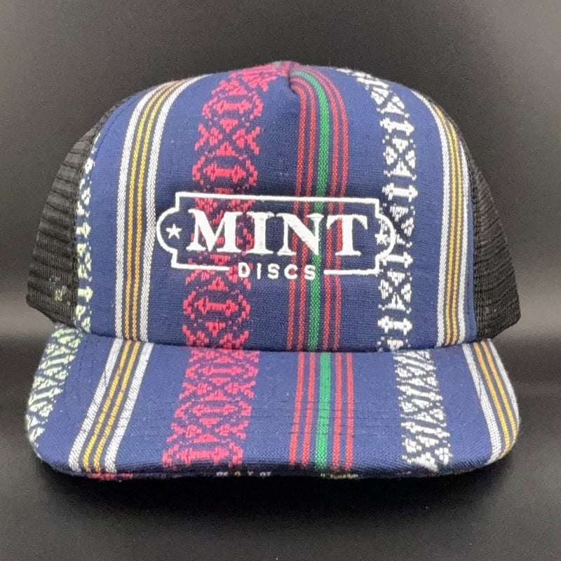 Load image into Gallery viewer, Trucker Snapback Hat - Fancy Print - Mint Discs
