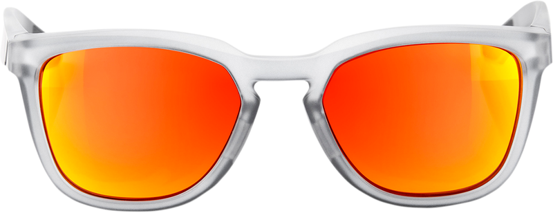 Load image into Gallery viewer, 100% Hudson Sunglasses - Crystal Gray - Red Mirror 61028-255-43
