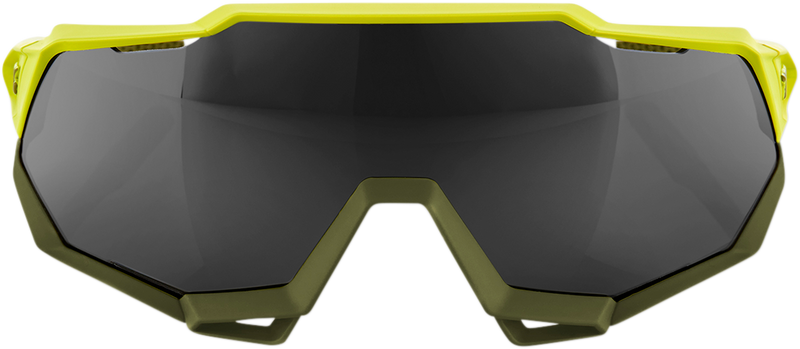 Load image into Gallery viewer, 100% Speedtrap Sunglasses - Yellow - Black Mirror Lens 61023-004-61
