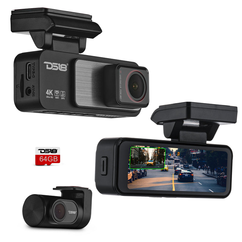 Load image into Gallery viewer, 4K Dual Dash Camera with Wi-Fi, GPS, Parking Monitor, and 3.2” IPS Display (Front &amp; Rear Cameras)
