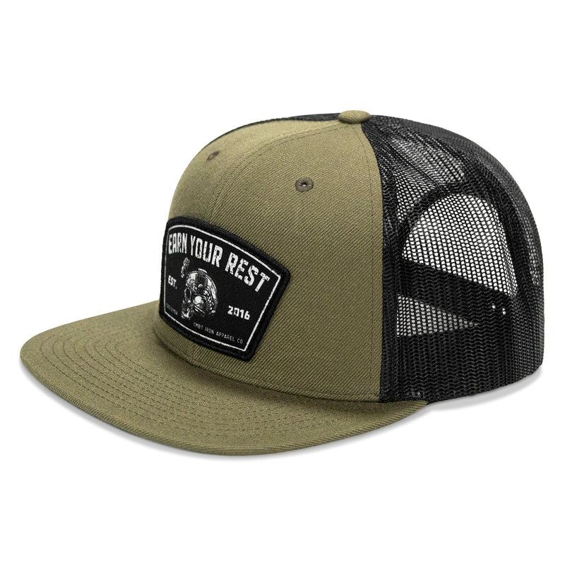 Load image into Gallery viewer, Earn Your Rest Flatbill SnapBack Hat
