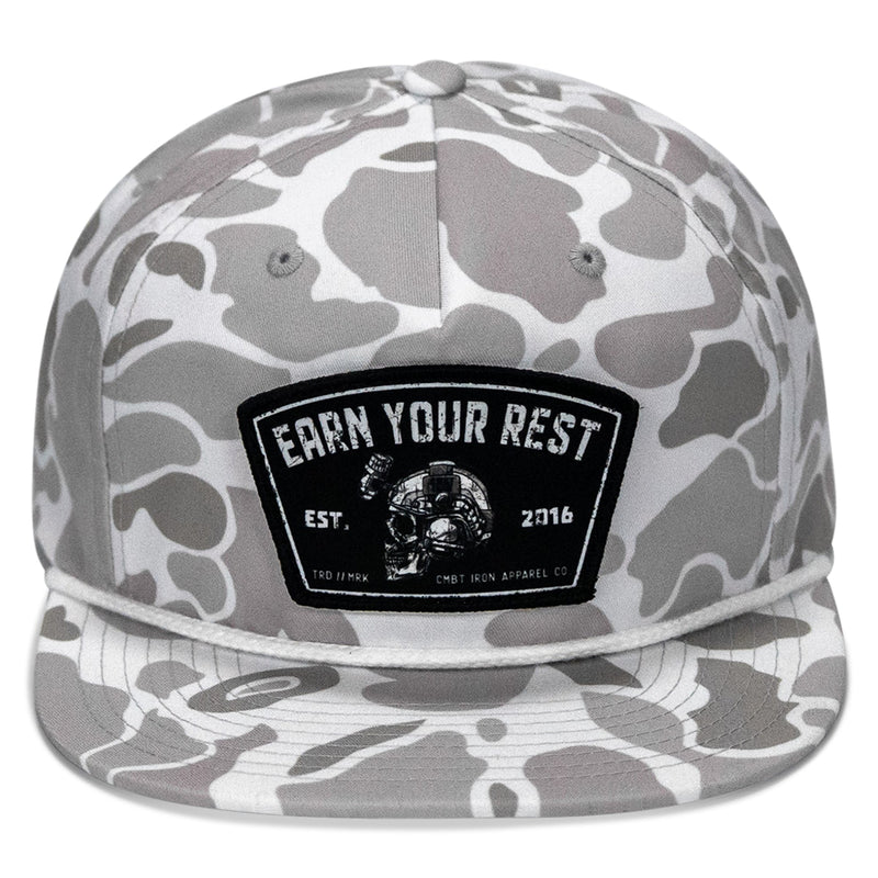 Load image into Gallery viewer, Earn Your Rest Patch Flatbill Hat
