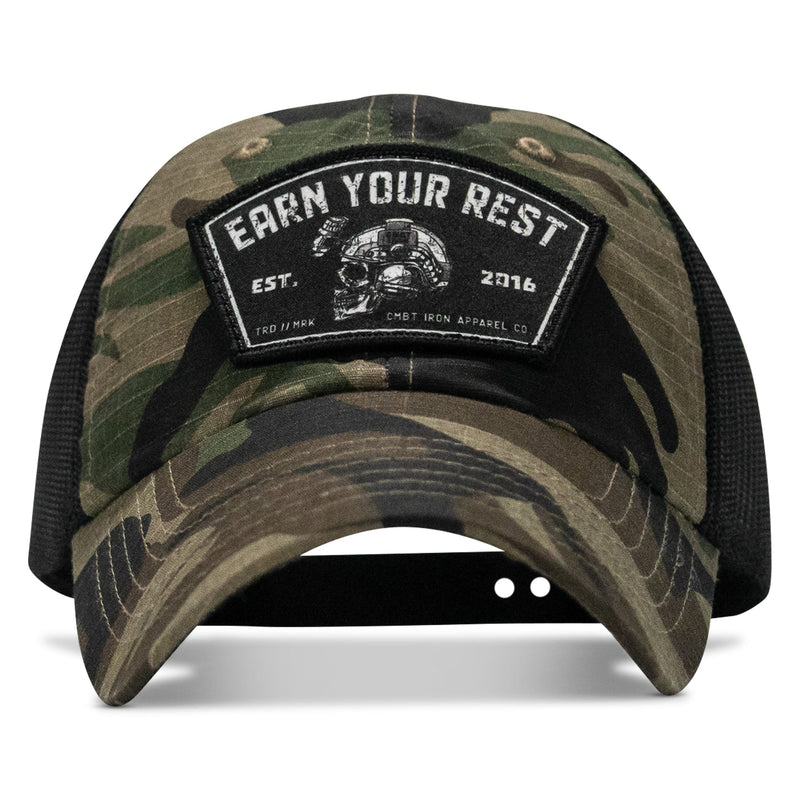 Load image into Gallery viewer, Earn Your Rest Patch Tactical Ripstop Mesh Snapback Hat
