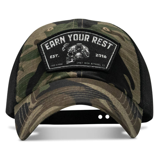 Earn Your Rest Patch Tactical Ripstop Mesh Snapback Hat