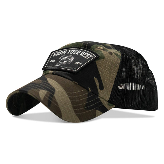 Earn Your Rest Patch Tactical Ripstop Mesh Snapback Hat