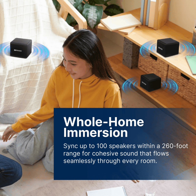 Load image into Gallery viewer, Emerson 1-Pair Instant Connect Sound Blox Wireless Magnetic Stackable Speakers
