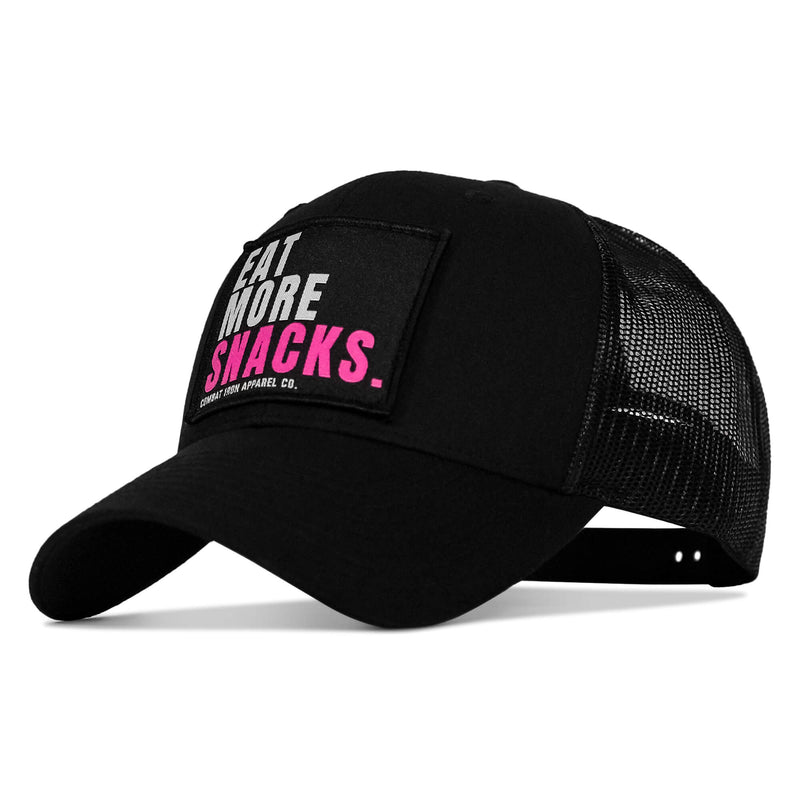Load image into Gallery viewer, Eat More Snacks Patch Snapback Hat
