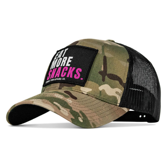 Eat More Snacks Patch Snapback Hat