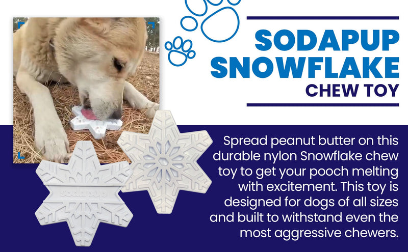 Load image into Gallery viewer, Snowflake Nylon Dog Chew Toy for Aggressive Chewers | USA Made &amp; FDA Compliant
