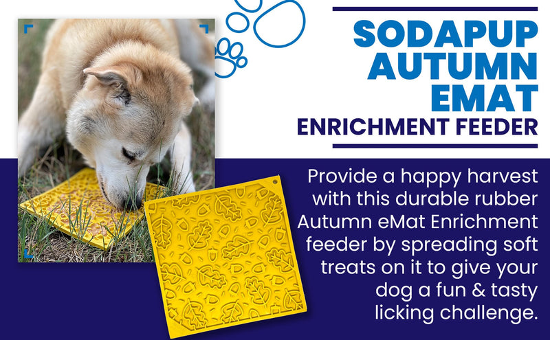 Load image into Gallery viewer, Autumn eMat - Enrichment Lick Mat For Dogs and Cats| Fall Leaves Design | SodaPup
