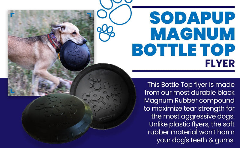 Load image into Gallery viewer, Magnum Bottle Top Flyer Rubber Frisbee for Heavy Chewers | Large | USA Made
