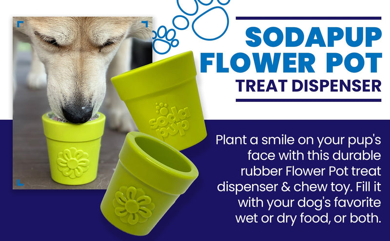 Load image into Gallery viewer, Large Flower Pot eCup Dog Treat Dispenser | Durable USA-Made Enrichment Toy | SodaPup
