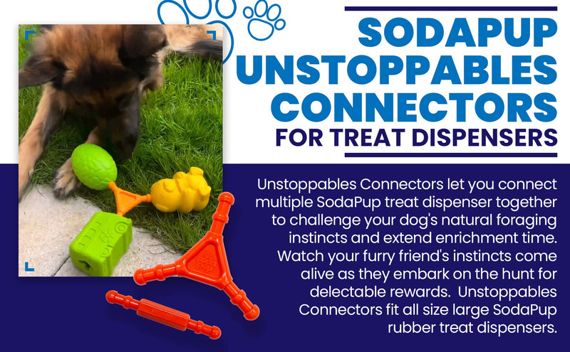 Load image into Gallery viewer, Unstoppables Connectors for SodaPup Rubber Treat Dispensers - 2 Pack
