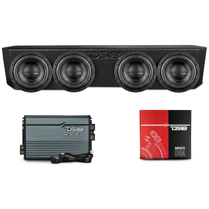 Load image into Gallery viewer, 2018-2026 Jeep Gladiator Quadruple 8” Ported Subwoofer Under Seat Enclosure with Amplifier
