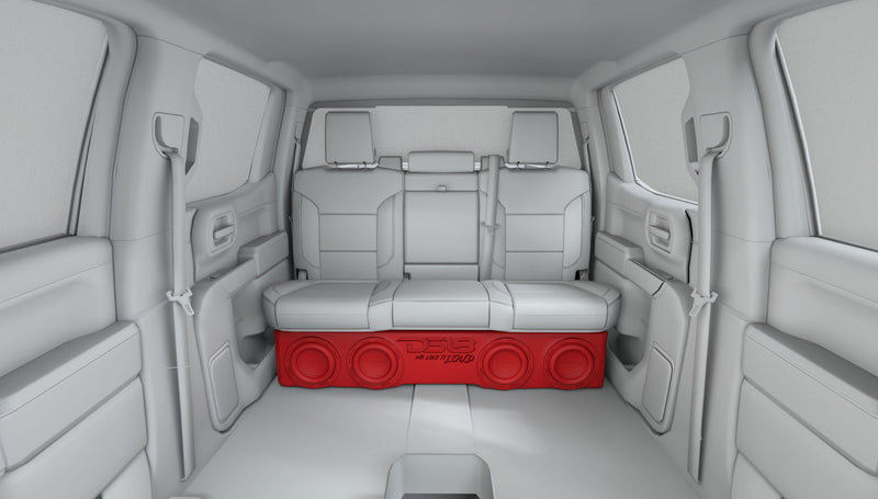 Load image into Gallery viewer, Loaded 4 x 8" Subwoofer Enclosure for Chevy/GMC Crew Cabs (2007-2026) and Ford F-150/Super Duty Crew Cabs (2009-2026)
