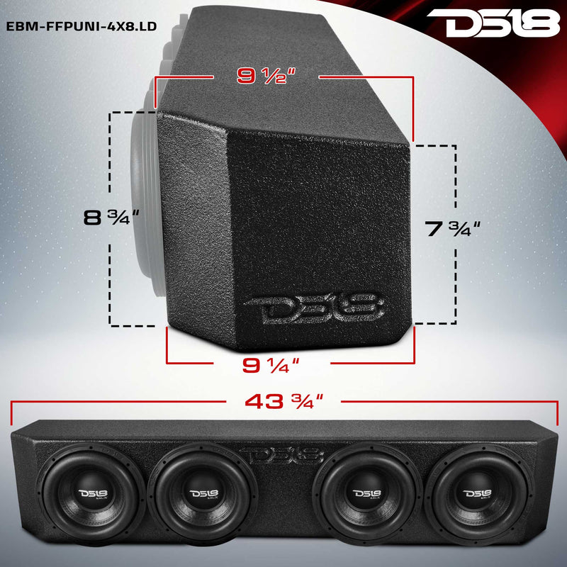 Load image into Gallery viewer, Universal Quadruple 8" Ported Subwoofer Enclosure

