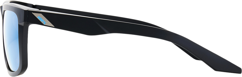 Load image into Gallery viewer, 100% Blake Sunglasses - Matte Black - HiPER Blue Mirror 60028-00001
