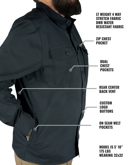 Echo Bravo LS Shirt - Vintage Black