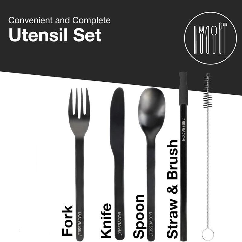 Load image into Gallery viewer, EcoVessel&#39;s Wanderware Reusable Stainless Steel Set
