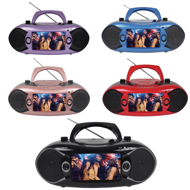 Load image into Gallery viewer, Emerson 7&quot; Bluetooth DVD Boombox with AMFM Radio &amp; Digital TV
