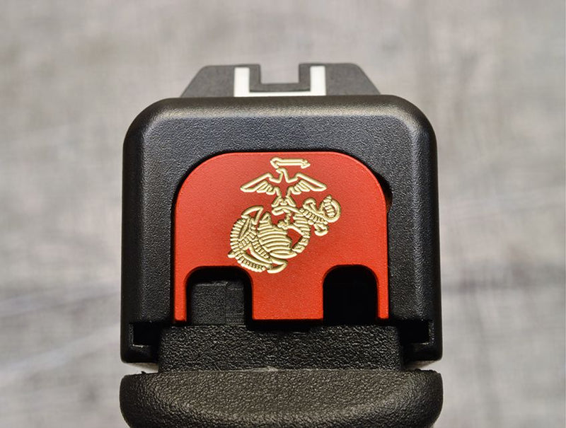Load image into Gallery viewer, Milspin USMC Glock Slide Back Plates (Most Popular)
